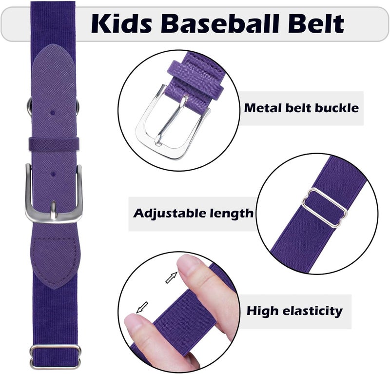 EDCYF Kids Baseball or Softball Socks and Belt Combo Set Softball Knee Socks High Tube Soccer Socks for Youth Boys Girls - Image 3